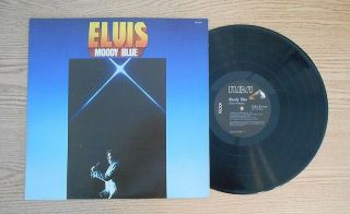 Elvis Presley Moody Blue Rare Black Vinyl Lp Second Pressing