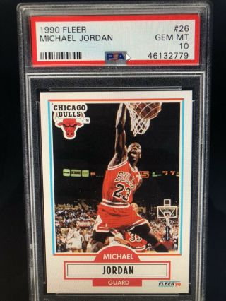 Psa 10 Michael Jordan 1990 - 91 Fleer 26 Chicago Bulls Hof Goat Rare Gem