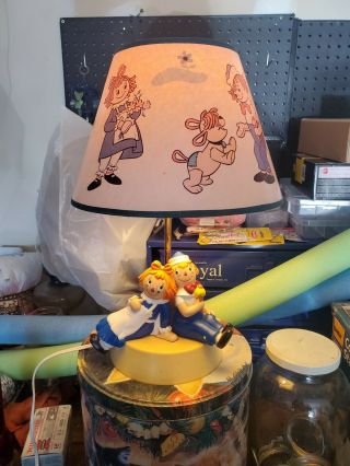 Antique Vintage Raggedy Ann Andy Doll Lamp/nightlight
