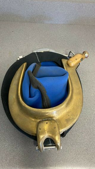 Kirby Morgan Helmet Sl 17 Clamp And Yoke Neck Dam Assembly - Solid Brass - Rare