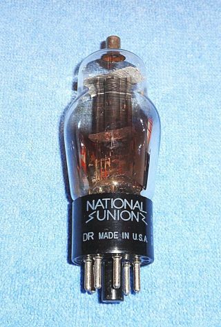 1 Nos National Union 6k5 - G Vacuum Tube - Rare Style Triode For Vintage Radios