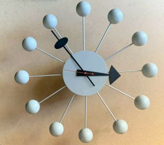 George Nelson For Howard Miller Ball Clock In Rare Gray