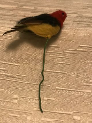 Antique Cotton Batting Wadding Bird Christmas Ornament 1.  25” H