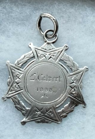 Chester 1885 Fully Hallmarked Sterling Silver Fob Medal 