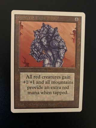 Mtg Unlimited Gauntlet Of Might Wotc Magic The Gathering Gauntlets 1993 Lp