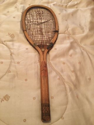 Antique Vintage Tennis Racket Racquet Wright & Ditson - Longwood