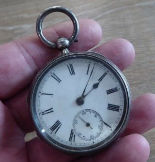 Quality Antique Solid Silver Gents Fusee Pocket Watch.  Dates 1879