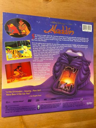 Aladdin - A Walt Disney Classic 2 - Discs CAV/Letterbox Laserdisc Like RARE 2