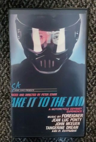 Rare Take It To The Limit Motorcycle Odyssey Vhs Cassette Tape Ex Rental Cut Box