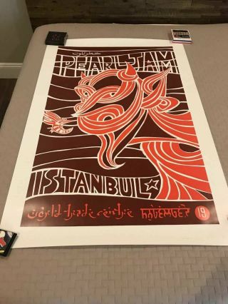Pearl Jam Rare 1996 Istanbul Ames Bros 2xl Poster Xx/100