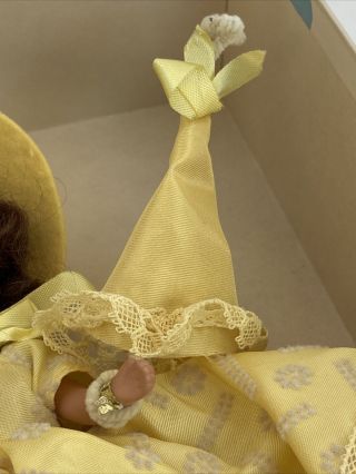 RARE 1940s Nancy Ann Storybook Bisque Doll 5” Gold Wrist Band Pink Box 3