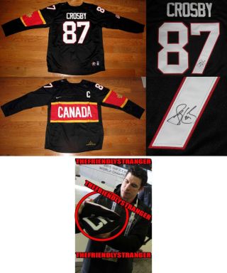 Rare Sidney Crosby Signed " Team Canada " 2014 Olympics Jersey - Exact Proof -