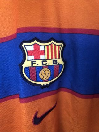 Barcelona Football Shirt Third Kit 1998/2000 Rare Size Medium 2