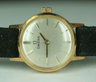 Rare Nos 18k Gold Omega Cal.  484 Ref.  511.  181 Vintage Ladies Watch W/ Tags