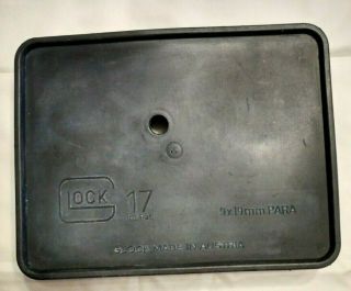 Glock 17 9mm Rare " Bullet Box " Tupperware Case W/ Loader - Brush