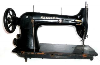 Antique industrial Singer 31K32 heavy duty sewing machine 31 - 32 rare demin vtg 2