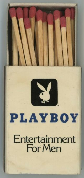 Vintage Matchbook Match Box - Rare Playboy Entertainment For Men - Bunny Logo