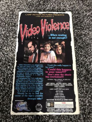 Video Violence VHS Horror Rare 2
