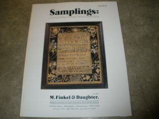 12 Finkel Samplings Antique & Samplers & Needlework Magazines You Choose