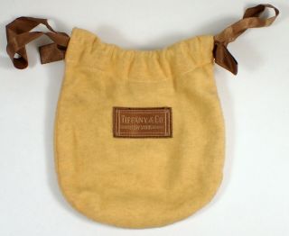 Antique Vtg Tiffany & Co Ny Anti Tarnish Presentation Yellow Storage Bag Pouch