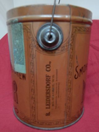 Rare Pre Bigger Hair Tobacco Tin B.  Leidersdorf Co. ,  Can Tin Pail 1920s?