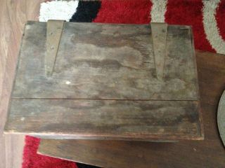 antique/vintage wooden work/tool box,  shabby chic,  pine 2
