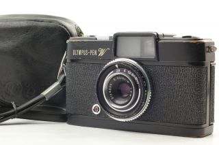 Rare [exc,  ] Olympus Pen W Wide Black Half Frame Film Camera From Japan