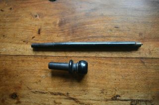 Vintage / antique Baroque style cello end pin and ferrule in ebony. 2