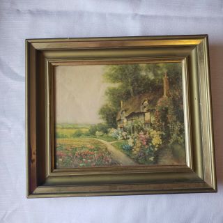 Vintage The Gerlach - Barklow Co.  Where Peace And Beauty Reign Cottage Framed Prin