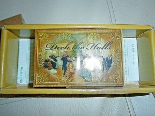 Rare Gold Label Matchbox Melodies Mr Xmas Animated Music Box Deck The Halls Vgc