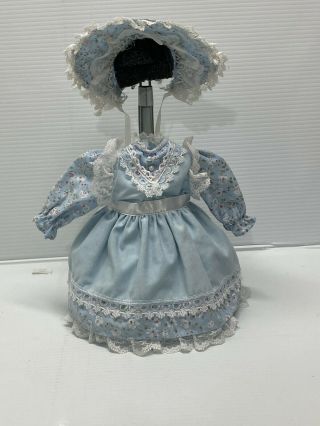Vintage Victorian Little Girl Style Doll Dress Outfit For 14 " Doll