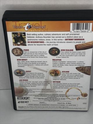 Anthony Bourdain: No Reservations 2007 4 DVD Set Rare OOP Travel Channel A1 2