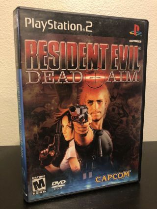 Rare Sony Playstation 2 Ps2 Resident Evil Dead Aim Light Gun Game Complete