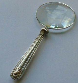 William Yates Hallmarked Sterling Silver Handle Magnifying Glass Sheffield 1926