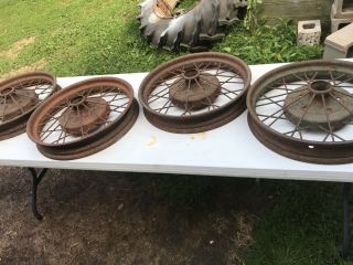 Set Of 4 Antique Ford Model A Wheels 1928 - 29 Rare