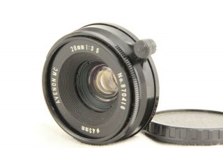 【 Rare Exc,  5 】 Avenon Mc 28mm F/3.  5 Black L39 Leica Screw Mount From Japan