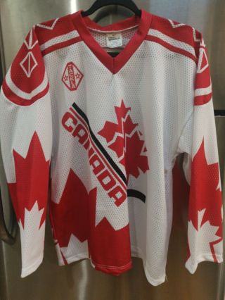 Rare Tackla 1991 - 92 World Junior Championships Team Canada Jersey Adult Small