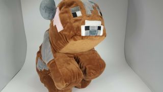 16” Minecraft Mojang Brown Cow Stuffed Animal Plush Pillow Rare