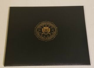 Vintage Authentic Department Of Justice Fbi Award Presentation Folder Very Rare