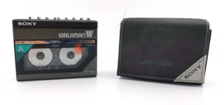 Sony Wm - W800 Walkman Stereo Cassette Recorder With Case Rare 2