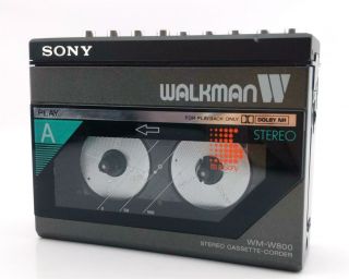 Sony Wm - W800 Walkman Stereo Cassette Recorder With Case Rare 3
