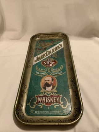 Vintage Jack Daniels " Old No.  7 " Whiskey Serving Tray Rare Size 19 " X 8 1/2 (w