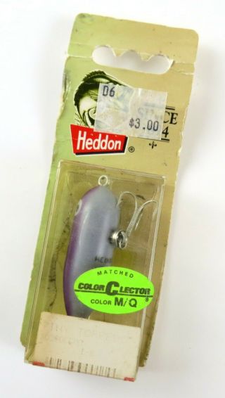 Vintage Heddon Tiny Torpedo Crankbait Fishing Lure,  Purple,  Old Stock 1984