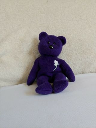 Rare 1st Edition Princess Diana Beanie Baby With Pvc Pellets