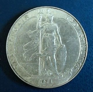 1908 King Edward Vii Florin,  Rare, .  925 Silver - Quite,  Cleaned