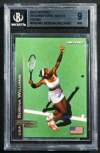 2003 Serena Williams Net Pro International Series Promo Rookie Card Bgs 9 - Rare