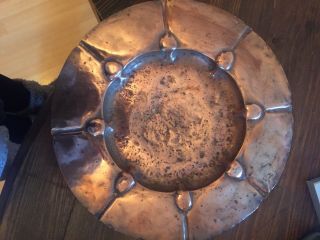 Antique Copper Arts And Crafts Plate C1890