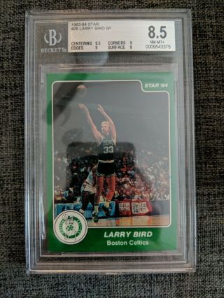 1983 - 84 Star 26 Larry Bird Sp Bgs 8.  5 Nm - Mt,  Boston Celtics Rare Gorgeous 8 9