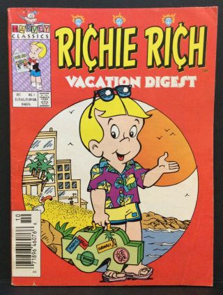 Richie Rich Vacation Digest 1 - Harvey - Rare - F