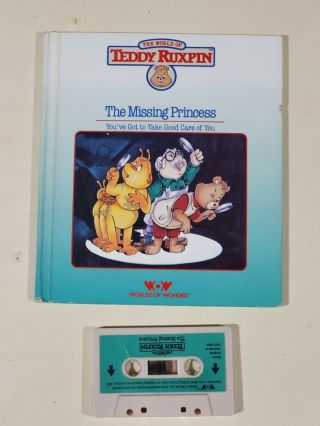 Vintage Teddy Ruxpin The Missing Princess Book & Cassette Loose